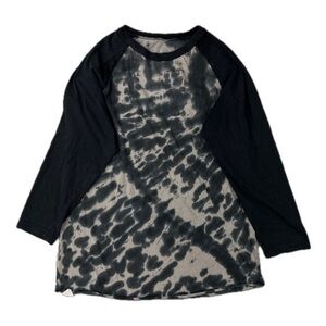 ALTAMONT Tie Dye Black Raglan Shirt